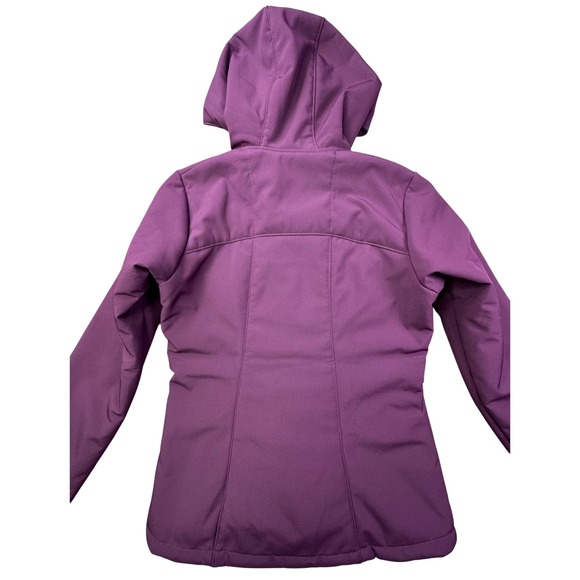 Columbia Womens Softshell Fleece Lined Hooded Jacket Omni-Wind Purple Small - Picture 12 of 13